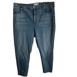 Everlane Curvy High Rise Skinny Crop Blue Denim Jeans Size 35
